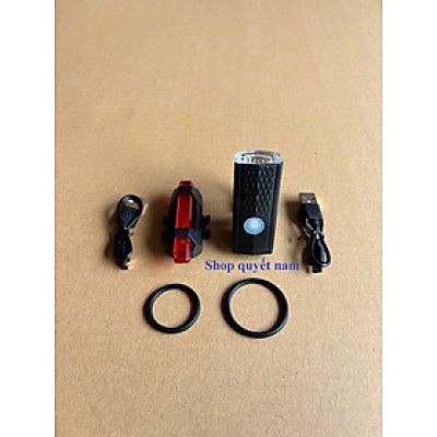 Bộ đèn pha led và đèn hậu cho xe đạp sạc usb tiện lợi, dễ sử dụng