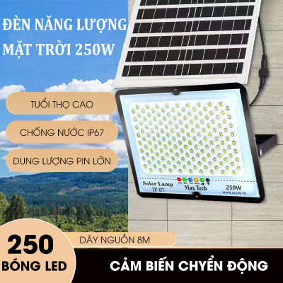 Đèn năng lượng mặt trời  MAXTECH bóng to 150w, 200w, 250w, 300w - Đèn LED, IP chống nước, bụi - D1370