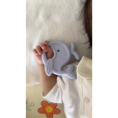 Gặm nướu sinh vật biển Richell Nhật silicone nguyên khối gặm nướu đồ chơi cho bé Baby