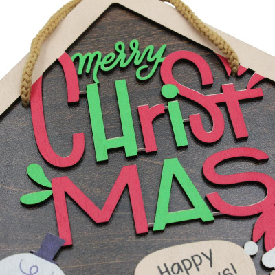 Bảng Gỗ Treo Tường Trang Trí Giáng Sinh - Bách Mộc - Nhà Tuyết