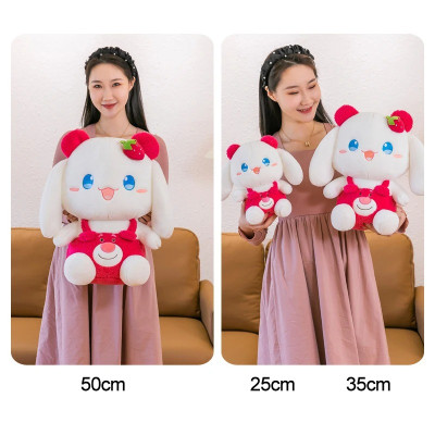 Thú nhồi bông Melody mặt yếm dâu siêu đáng yêu - Size từ 22cm đến 80cm - Quà tặng gấu bông Cinnamoroll hoạt hình cho bé.