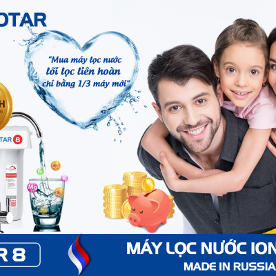 Máy lọc nước ion canxi Geyser ECOTAR 8 - Hàng nhập khẩu - Model tích hợp công nghệ lõi lọc liên hoàn Unitech tiên tiến nhất của Geyser LB Nga dành cho gia đình.