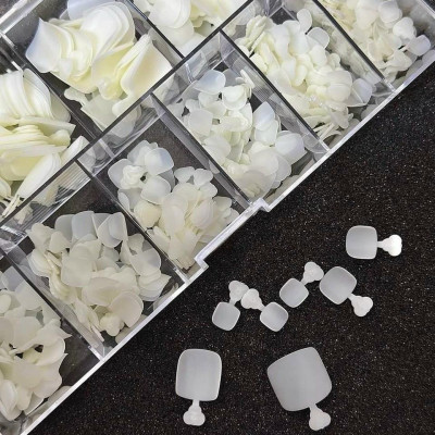 Hộp 500 Móng Úp Chân HSM Nhựa Dẻo Làm Nail, Siêu Bám Keo, Trong Suốt Và Trắng Đục Chất Lượng Cao, Tiện Lợi Cho Tiệm Nail giả