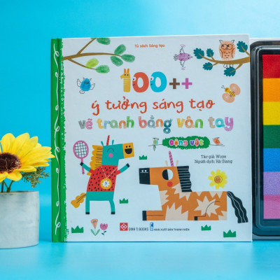 Sách 100++ Ý Tưởng Sáng Tạo Vẽ Tranh Bằng Vân Tay - Đinh Tị Books