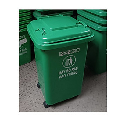 Thùng rác KENZIO 60 lít - Xanh, Vàng, Cam và Xám
