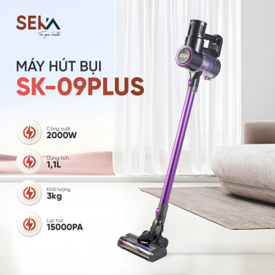 Máy Hút Bụi Cầm Tay SEKA SK-09MAX PLUS Nâng Cấp Toàn Diện, Hút Bụi Lau Sàn, Tự Động Làm Sạch Con Lăn - Hàng Chính Hãng