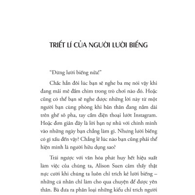 Triết Lí Của Người Lười Biếng