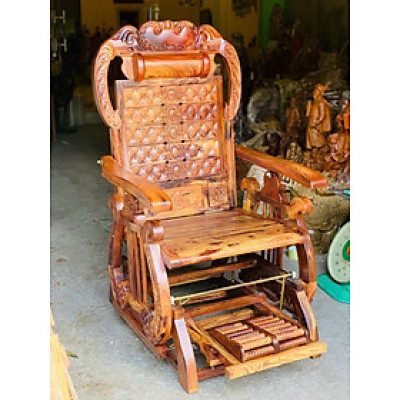 Ghế đu thư giãn mẫu cung đàn lịnh nãm đẳng cấp bằng gỗ cẩm 