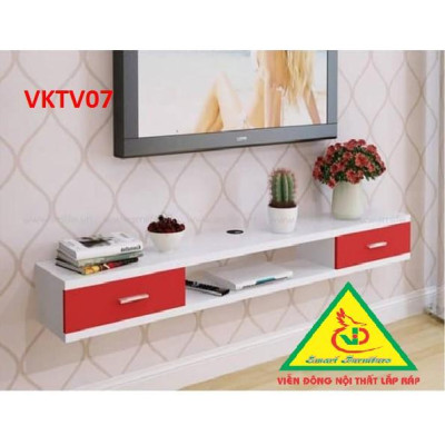 Kệ ti vi treo tường 2 ngăn kéo VKTV07 - Nội thất lắp ráp
