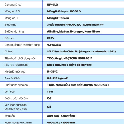 Máy Lọc Nước ROBOT LUX PRO 239W-UR Công Nghệ R.O + UF Vi Mạch LCD Đa Năng Công Suất 20Lit/ Giờ Tủ Đứng - Hàng Chính Hãng