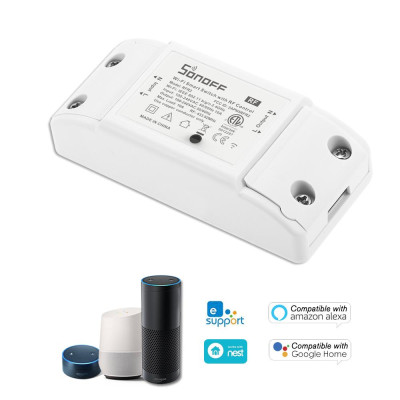 Công tắc Wifi SONOFF RF 433MHz Tương thích với Alexa cho Google Home Công tắc không dây 10A / 2200W với chức năng hẹn giờ