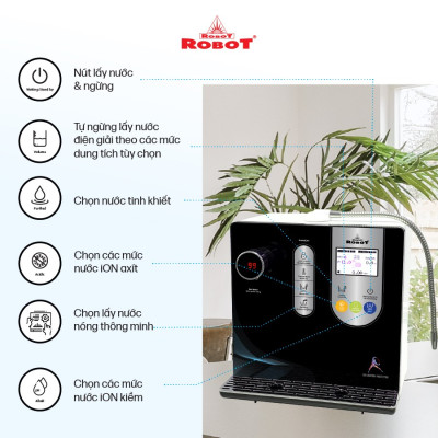 Máy Lọc Nước Điện Giải Nóng Thông Minh ROBOT IonSmart 510 Chức Năng Nóng Thông Minh- Tạo Ra 10 Loại Nước - Hàng Chính Hãng