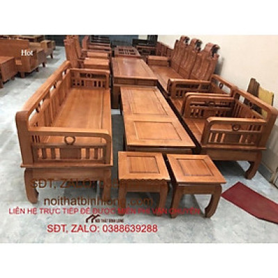 Bàn ghế đối gỗ xoan đào BG093