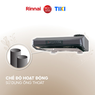 Máy hút mùi 60cm Rinnai RI-H6(Vt-G) ống thoát 161W - Hàng chính hãng.