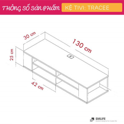 Kệ tivi đẹp hiện đại phòng ngủ SMLIFE Trancee