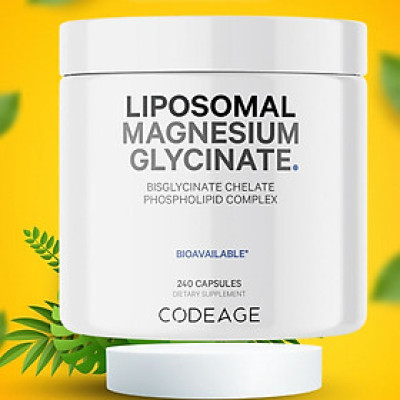Viên Uống Codeage Liposomal Magnesium Glycinate, Nhập Khẩu Chính Ngạch Có Tem Phụ Tem, Tem Chống Hàng Giả
