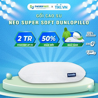 Gối Cao Su Thiên Nhiên Dunlopillo Neo Super Soft kích thước 40x70x13cm
