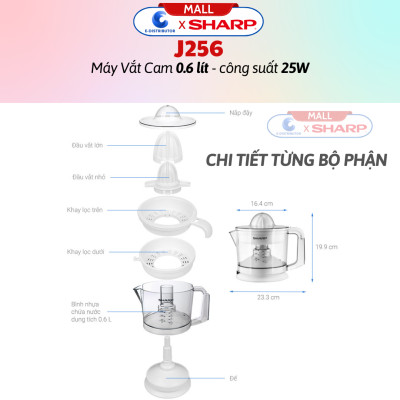 Máy Vắt Cam / Ép Cam Sharp J408 (40w) - J130 (130w) - J850 (85w) - J407 (40w) -  J256 (25w) - J415 (40w) - Hàng Chính Hãng - Bảo Hành 12 Tháng - Tiện Lợi
