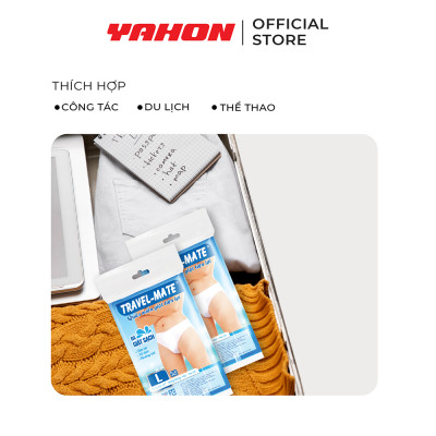 Combo Bao Quần Lót Miễn Giặt Tiện Lợi TRAVEL-MATE Nam, 5 Cái/Bao