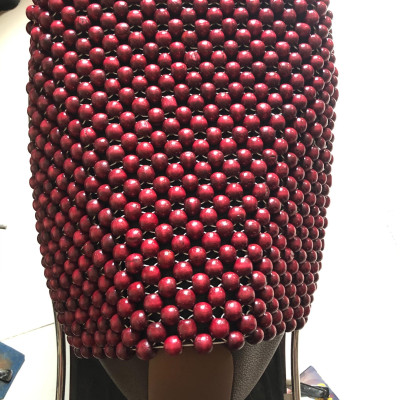 Miếng đệm hạt tròn gỗ tự nhiên kích thước 45x45 cm - màu sắc giao ngẫu nhiên