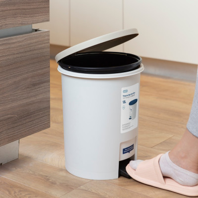 Thùng Rác Đạp Chân Mẫu Tròn Nhiều Cỡ Hiro Hàng Xuất Nhật - Chính Hãng ( Tặng kèm khăn lau pakasa) Giao màu ngẫu nhiên 