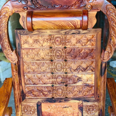 Ghế đu thư giãn mẫu cung đàn lịnh nãm đẳng cấp bằng gỗ cẩm 