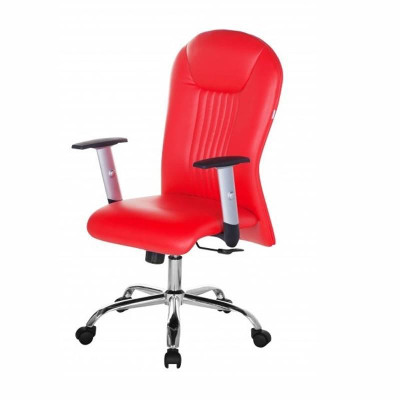 Ghế Trưởng Phòng Tay Điều Chỉnh Chân Thép Mạ IB342 Ibie - Đỏ
