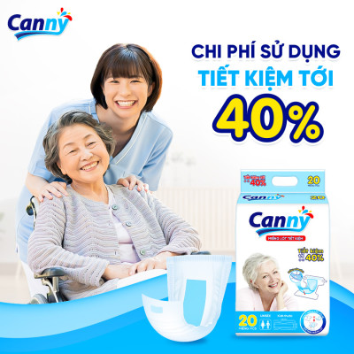 Miếng Lót Tiết Kiệm/ Lót Bổ Sung Canny - Mặc Cùng Tã Dán/Tã Quần Cho Người Lớn (20 miếng/gói)