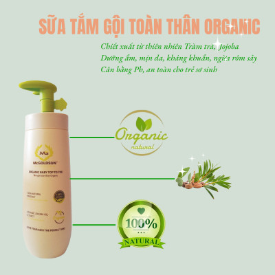 Tắm gội toàn thân Organic 350mL
