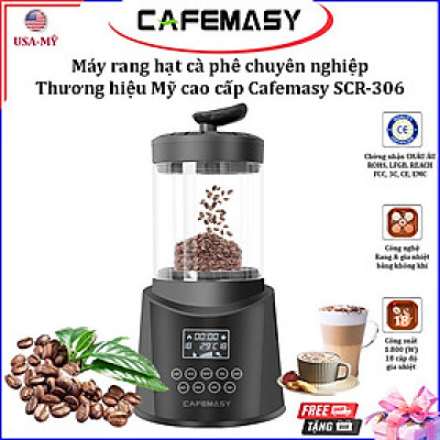 [HÀNG NHẬP KHẨU] Máy Rang Cà Phê Công Nghệ Gia Nhiệt Không Khí – Cafemasy SCR-306, Thương Hiệu Mỹ Cao Cấp