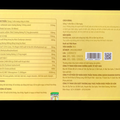 ￼Viên Uống Đông Trùng Hạ Thảo Sụn Cá Mập - Bổ Sung Glucosamin - Hộ 2 lọ *30 viên, vinaphar