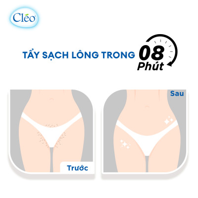 Kem Tẩy Lông Bikini Cléo 50g, an toàn hiệu quả trong 8 phút, không đau rát