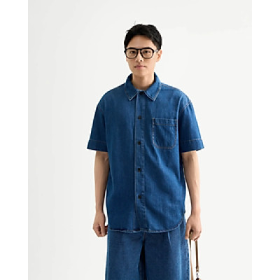 Áo sơ mi denim nam Form Loose - RT 10S25DSH001 | ROUTINE CÀ MAU