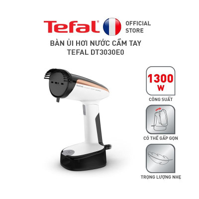 Bàn ủi hơi nước gập cầm tay tiện lợi Tefal DT3030E0-1300W - Hàng chính hãng