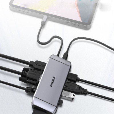 Hub CHOETECH HUB-M15 Chuyển Đổi 9 in 1 Type C To HDMI (hàng chính hãng)