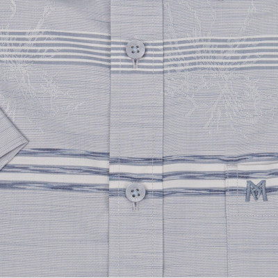 Áo sơ mi nam KHATOCO ngắn tay A1MN538T2-CNSC644-2611-N