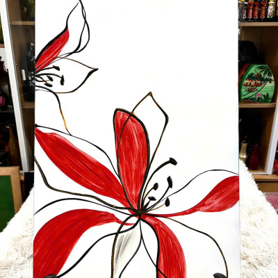 Tranh sơn mài - HOA SEN, HOA HỒNG,....cao cấp size 40x60 cm thích hợp để trang trí, làm quà tặng,...