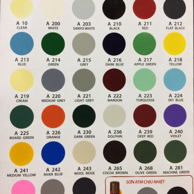 Sơn xịt màu đỏ mận ATM A 222