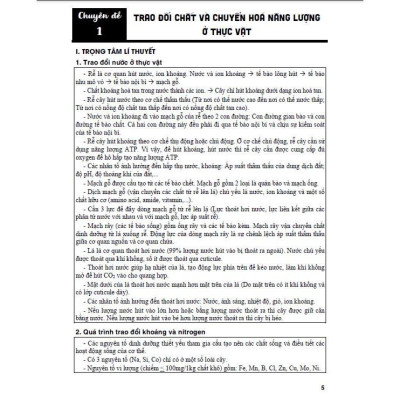 Sách - Cẩm nang ôn tập trọng tâm môn sinh học luyện thi tốt nghiệp THPT (dùng chung các bộ sgk hiện hành) - HA