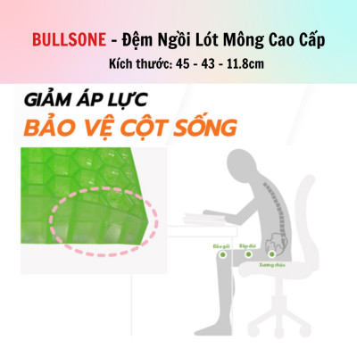 Đệm ngồi (Lót mông) Xe Hơi, Văn Phòng cao cấp Bullsone - Hàng chính hãng