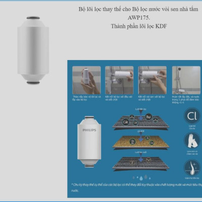 Combo 1 năm trải nghiệm nước sạch chăm sóc da & tóc cho gia đình với Bộ lọc nước vòi sen AWP1775 & Lõi lọc AWP175 (HÀNG CHÍNH HÃNG)