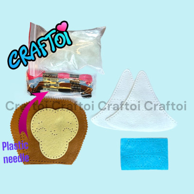 KIM NHỰA Bộ Thủ Công Trẻ Tự Làm Thú Bông 5+ HEDGEHOG CACTUSE Craftoi Felt Sewing toy prepunched holes plastic needle