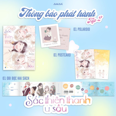 Sách - Bộ Manga Sắc Thiên Thanh U Sầu - Tập 1 + Tập 2 (Bộ 2 Tập) - Tặng Kèm PVC Photostrip + Polaroid + Postcard Hai Mặt