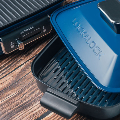 Nồi điện đa năng Lock&Lock 2.5L EJG556, Hàng chính hãng, 3 trong1 nướng, hấp, nấu, Làm nóng nhanh, Dễ chỉnh nhiệt - JoyMall