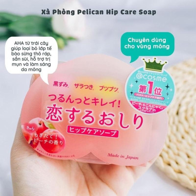 Xà Phòng Giảm Thâm Mông Và Làm Sạch Cơ Thể Pelican Hip Care Soap 80g