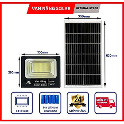 Đèn năng lượng mặt trời Vạn Năng Solar 200W