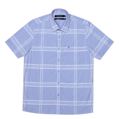 Áo sơ mi nam KHATOCO ngắn tay kẻ caro A1MN468T2-CNCR070-2409-N