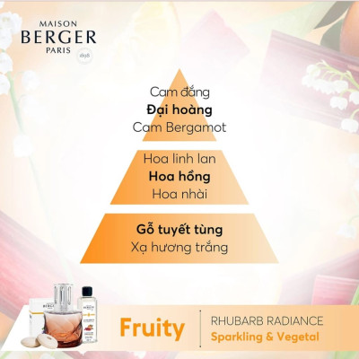 Maison Berger - Tinh dầu đèn xông hương Rhubarb Radiance - 500ml