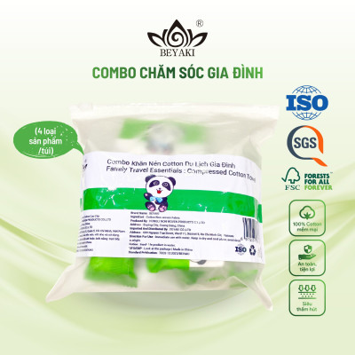 Combo Khăn Nén Du Lịch Cho Gia Đình Beyaki Bộ 28 Viên ( Khăn Tắm + Khăn Mặt + Khăn Tay + Mặt Nạ )