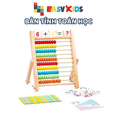 Đồ Chơi Giáo Dục Bàn Tính Toán Học Thông Minh Tặng Kèm 100 Thẻ Số 100 Que Tính Nhiều Màu